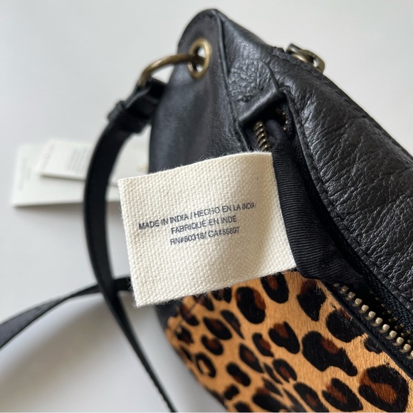 SOLD❗️ Lucky Brand Kowes Belt Bum Bag Fanny Pack Leopard Leather Crossbody NWT - Picture 10 of 12